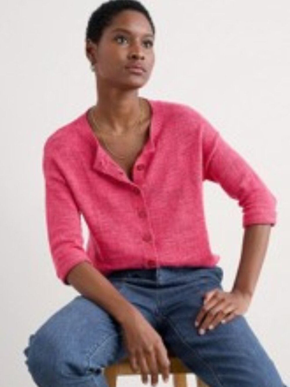NWT Seasalt Cornwall Pentire Steps Cardigan, PINK, Size 8 US